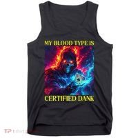 Hard Skeleton Funny Oddly Specific Dank Meme Tank Top thumb 0
