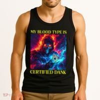 Hard Skeleton Funny Oddly Specific Dank Meme Tank Top thumb 3