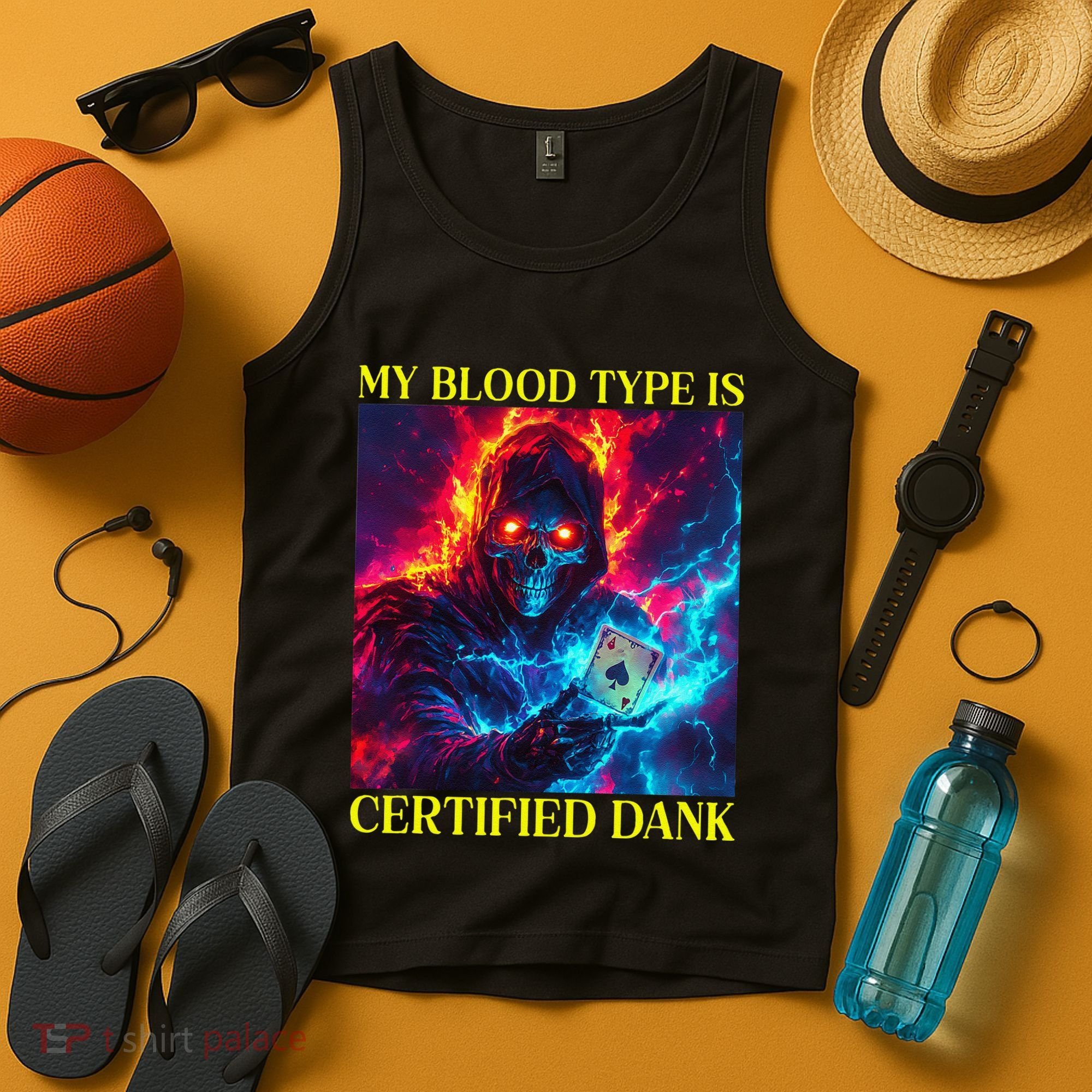 Hard Skeleton Funny Oddly Specific Dank Meme Tank Top