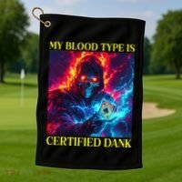 Hard Skeleton Funny Oddly Specific Dank Meme Golf Towel thumb 1