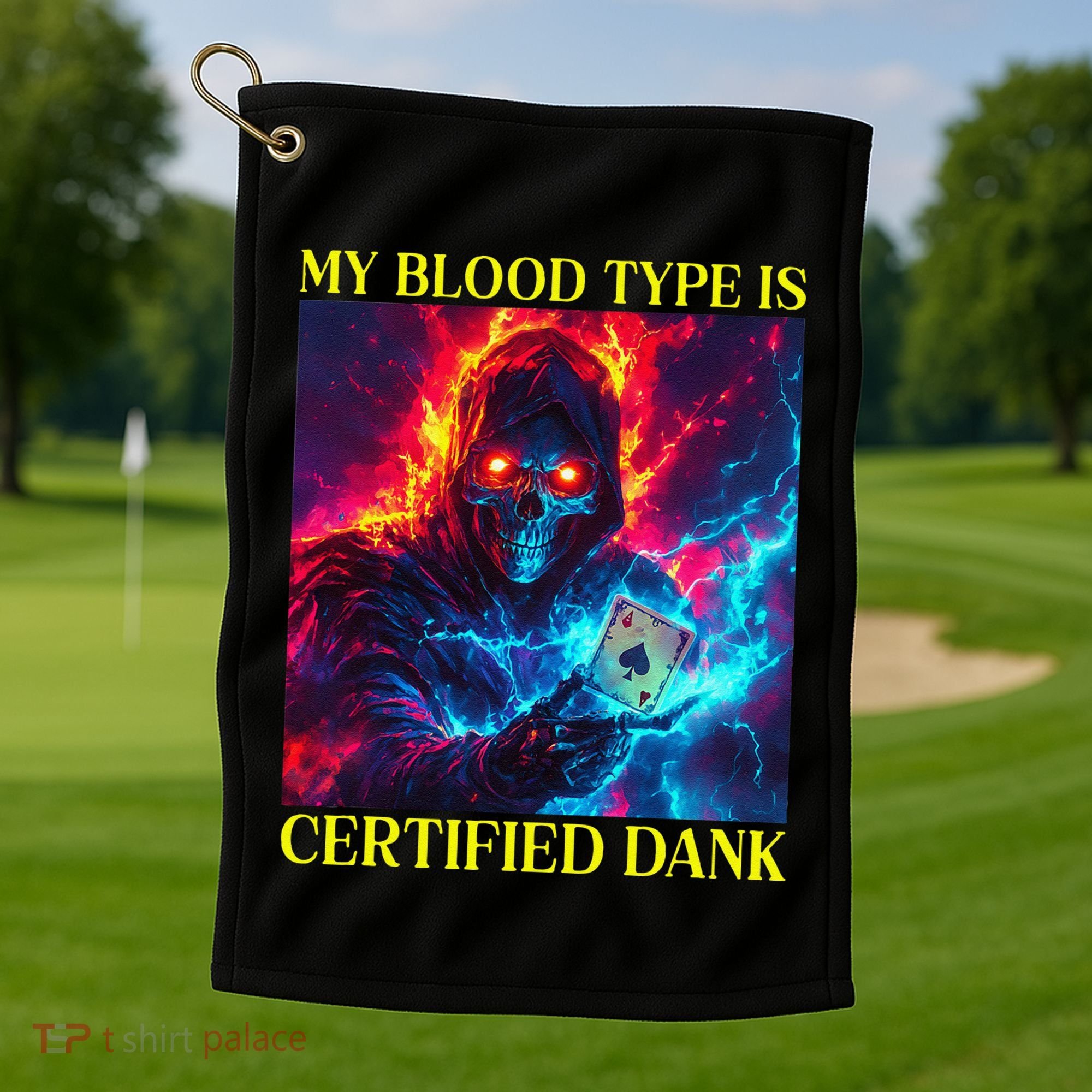 Hard Skeleton Funny Oddly Specific Dank Meme Golf Towel
