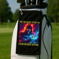 Hard Skeleton Funny Oddly Specific Dank Meme Golf Towel thumb 2