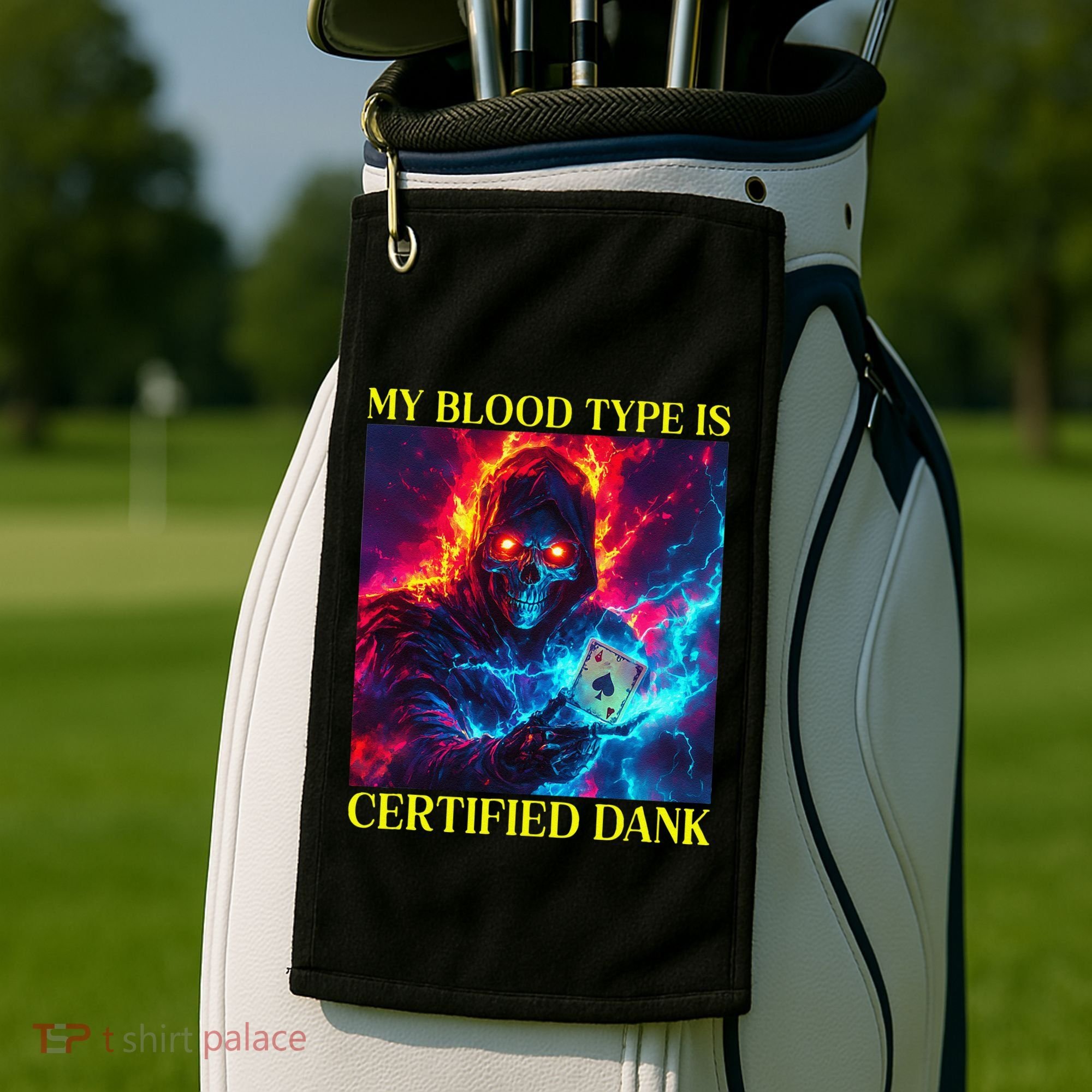 Hard Skeleton Funny Oddly Specific Dank Meme Golf Towel