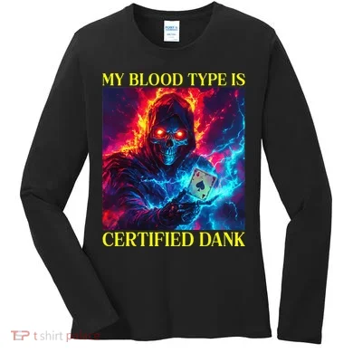 Hard Skeleton Funny Oddly Specific Dank Meme Women's Long Sleeve Shirt