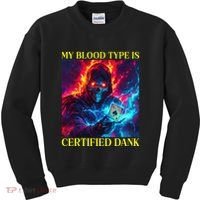 Hard Skeleton Funny Oddly Specific Dank Meme Kids Sweatshirt thumb 0