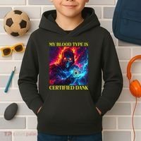 Hard Skeleton Funny Oddly Specific Dank Meme Kids Hoodie thumb 2