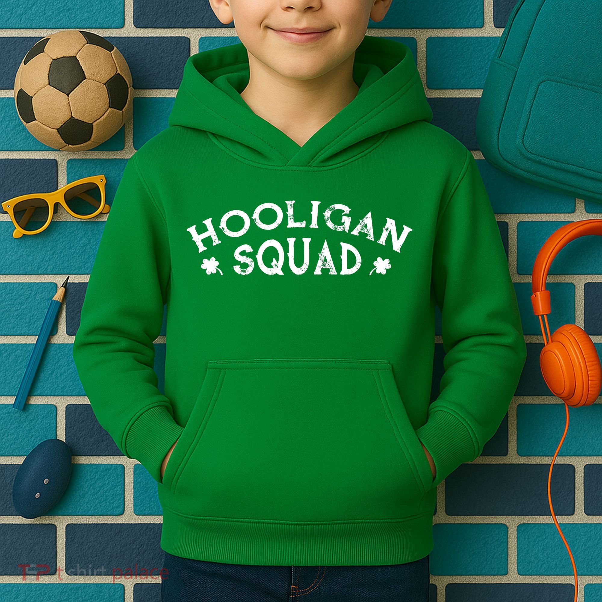 Hooligan Squad Funny St. Patrick's Day Irish Matching Group Kids Hoodie