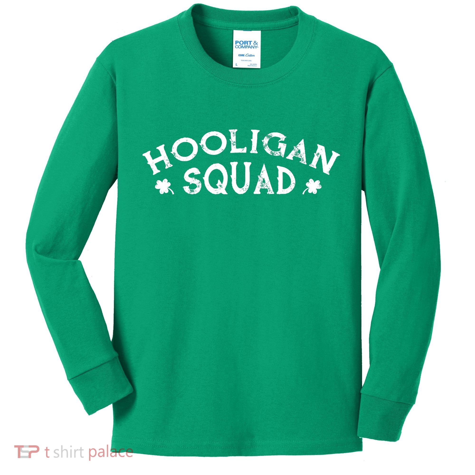 Hooligan Squad Funny St. Patrick's Day Irish Matching Group Kids Long Sleeve Shirt