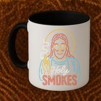 Holy Smokes Funny Jesus Coffee Mug thumb 2
