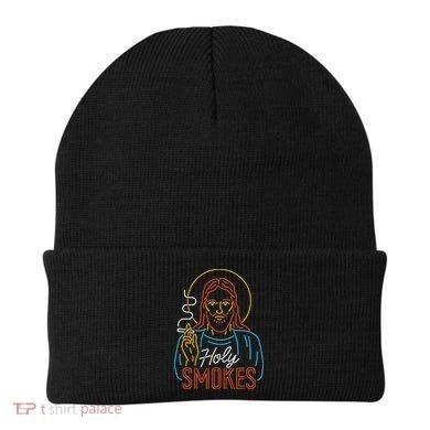 Holy Smokes Funny Jesus Beanie