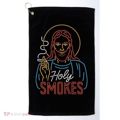 Holy Smokes Funny Jesus Golf Towel