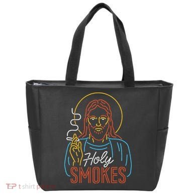 Holy Smokes Funny Jesus Tote Bag