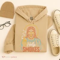 Holy Smokes Funny Jesus Hoodie thumb 4