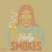 Holy Smokes Funny Jesus Long Sleeve Shirt thumb 2