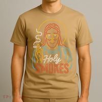Holy Smokes Funny Jesus T-Shirt thumb 3