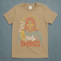 Holy Smokes Funny Jesus T-Shirt thumb 5
