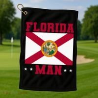 Home State Floridian Florida Man Golf Towel thumb 1