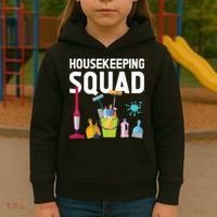 Housekeeping Squad For Housekeeper Cleaning Crew Kids Hoodie thumb 3