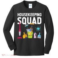 Housekeeping Squad For Housekeeper Cleaning Crew Kids Long Sleeve Shirt thumb 0