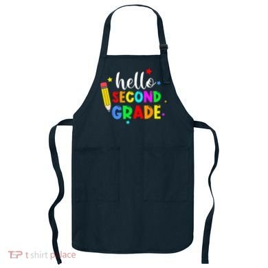 Hello Second Grade Welcome Back to School Teacher Apron