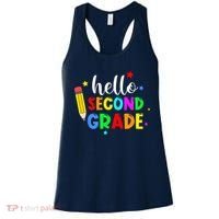 Hello Second Grade Welcome Back to School Teacher Women's Tank Top thumb 0