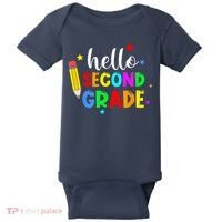 Hello Second Grade Welcome Back to School Teacher Baby Bodysuit thumb 0
