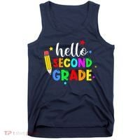 Hello Second Grade Welcome Back to School Teacher Tank Top thumb 0