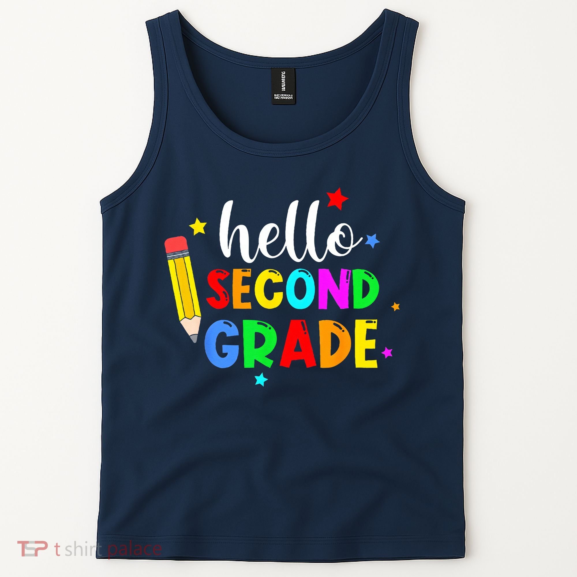 Hello Second Grade Welcome Back to School Teacher Tank Top