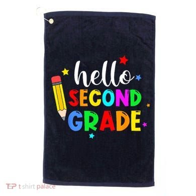 Hello Second Grade Welcome Back to School Teacher Golf Towel