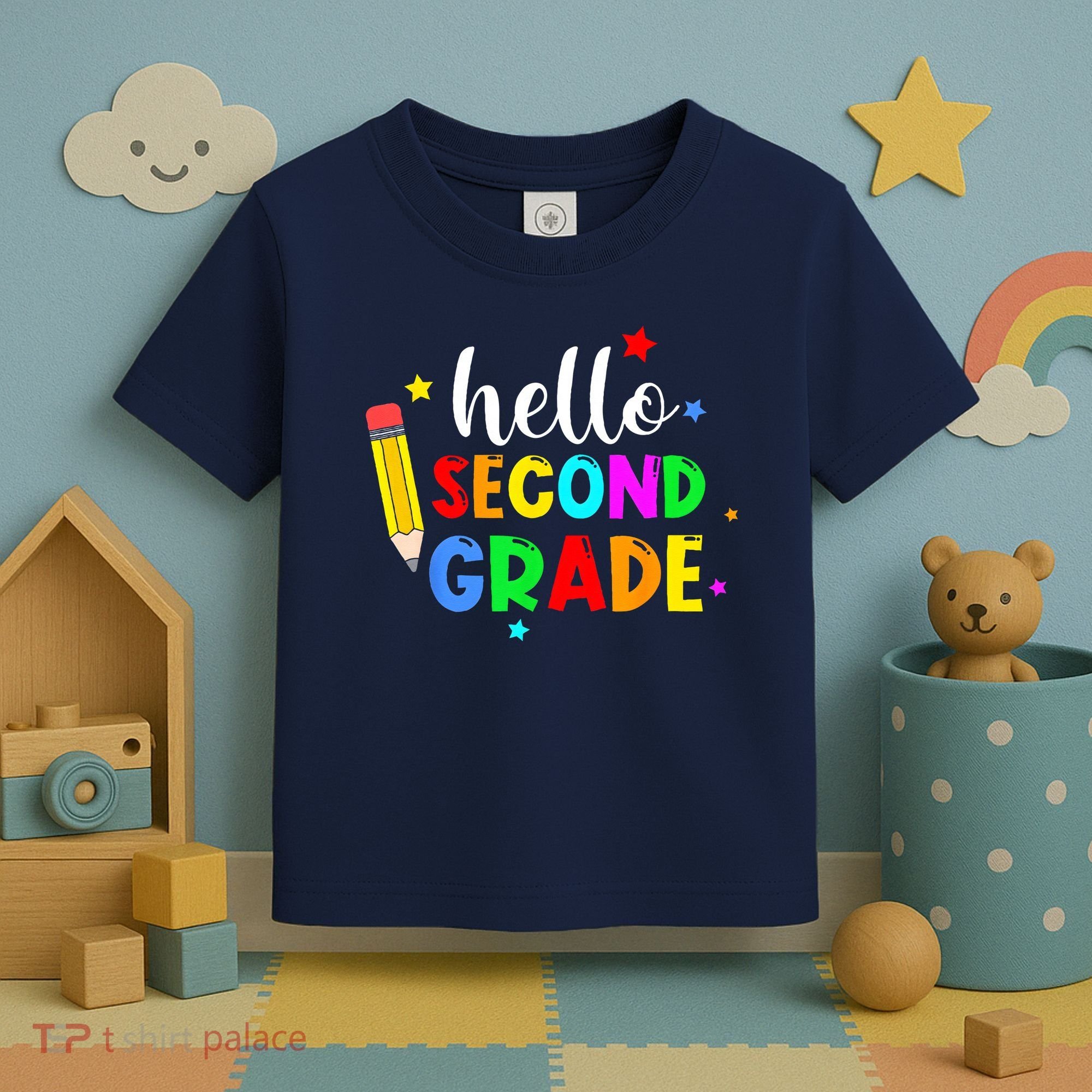 Hello Second Grade Welcome Back to School Teacher Toddler T-Shirt