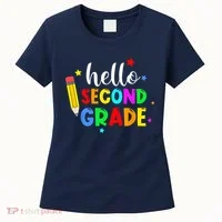 Hello Second Grade Welcome Back to School Teacher Women's T-Shirt thumb 0