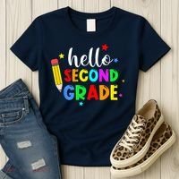 Hello Second Grade Welcome Back to School Teacher Women's T-Shirt thumb 3