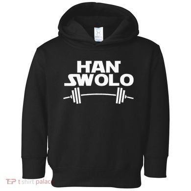 Han Swolo Gym Weightlifting Toddler Hoodie