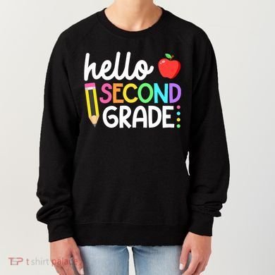 Hello Second Grade Team 2nd Grade Back To School Teacher Women's Sweatshirt