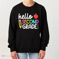 Hello Second Grade Team 2nd Grade Back To School Teacher Women's Sweatshirt thumb 0