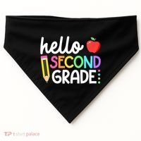 Hello Second Grade Team 2nd Grade Back To School Teacher USA-Made Doggie Bandana thumb 0