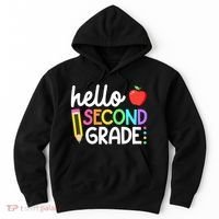 Hello Second Grade Team 2nd Grade Back To School Teacher Hoodie thumb 0