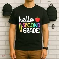 Hello Second Grade Team 2nd Grade Back To School Teacher T-Shirt thumb 6
