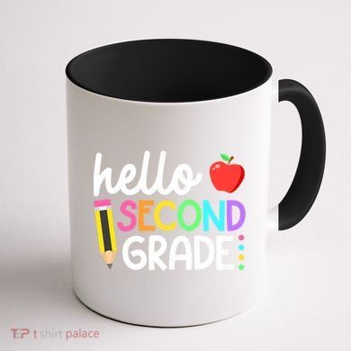 Hello Second Grade Team 2nd Grade Back To School Teacher Coffee Mug back
