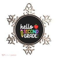 Hello Second Grade Team 2nd Grade Back To School Teacher Ornament thumb 0