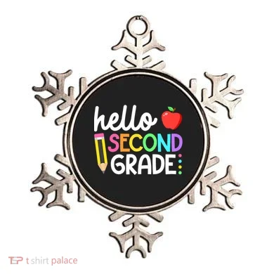 Hello Second Grade Team 2nd Grade Back To School Teacher Ornament