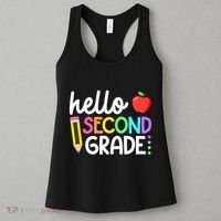 Hello Second Grade Team 2nd Grade Back To School Teacher Women's Tank Top thumb 3