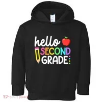 Hello Second Grade Team 2nd Grade Back To School Teacher Toddler Hoodie thumb 0