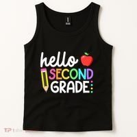 Hello Second Grade Team 2nd Grade Back To School Teacher Tank Top thumb 2