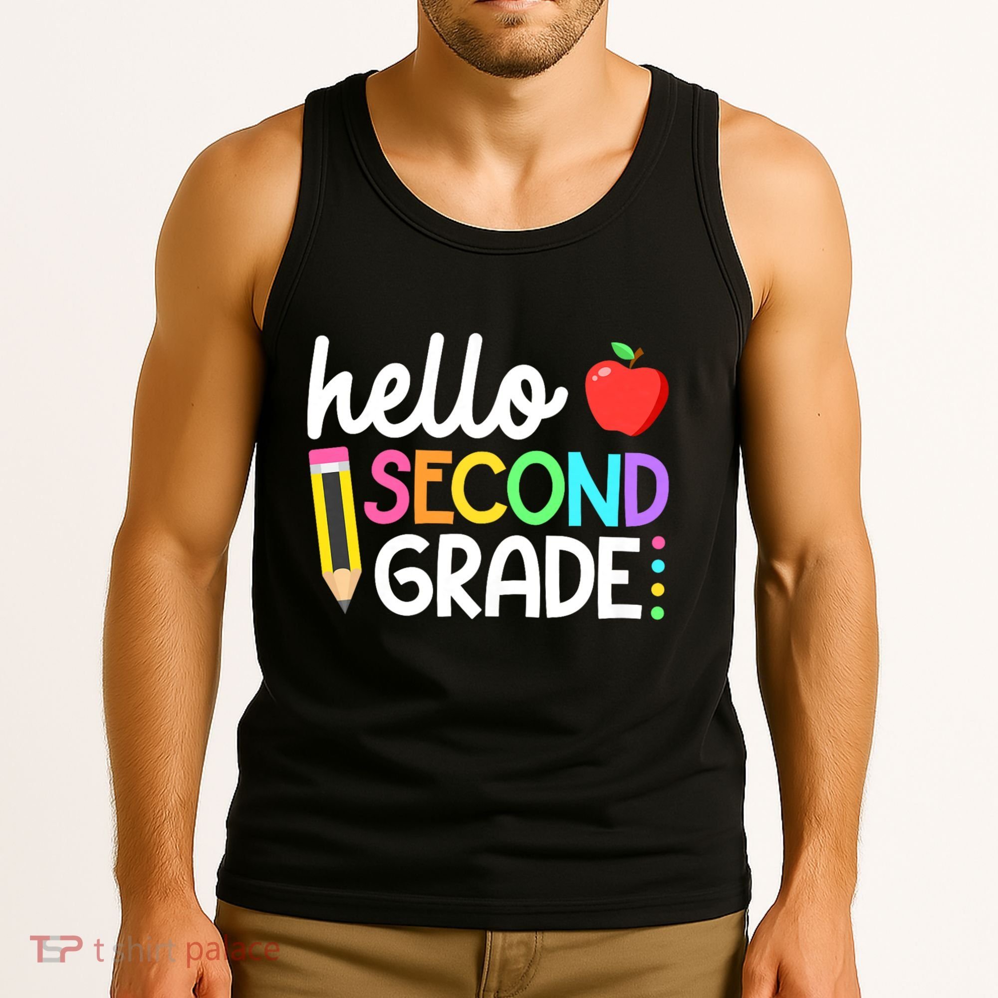 Hello Second Grade Team 2nd Grade Back To School Teacher Tank Top