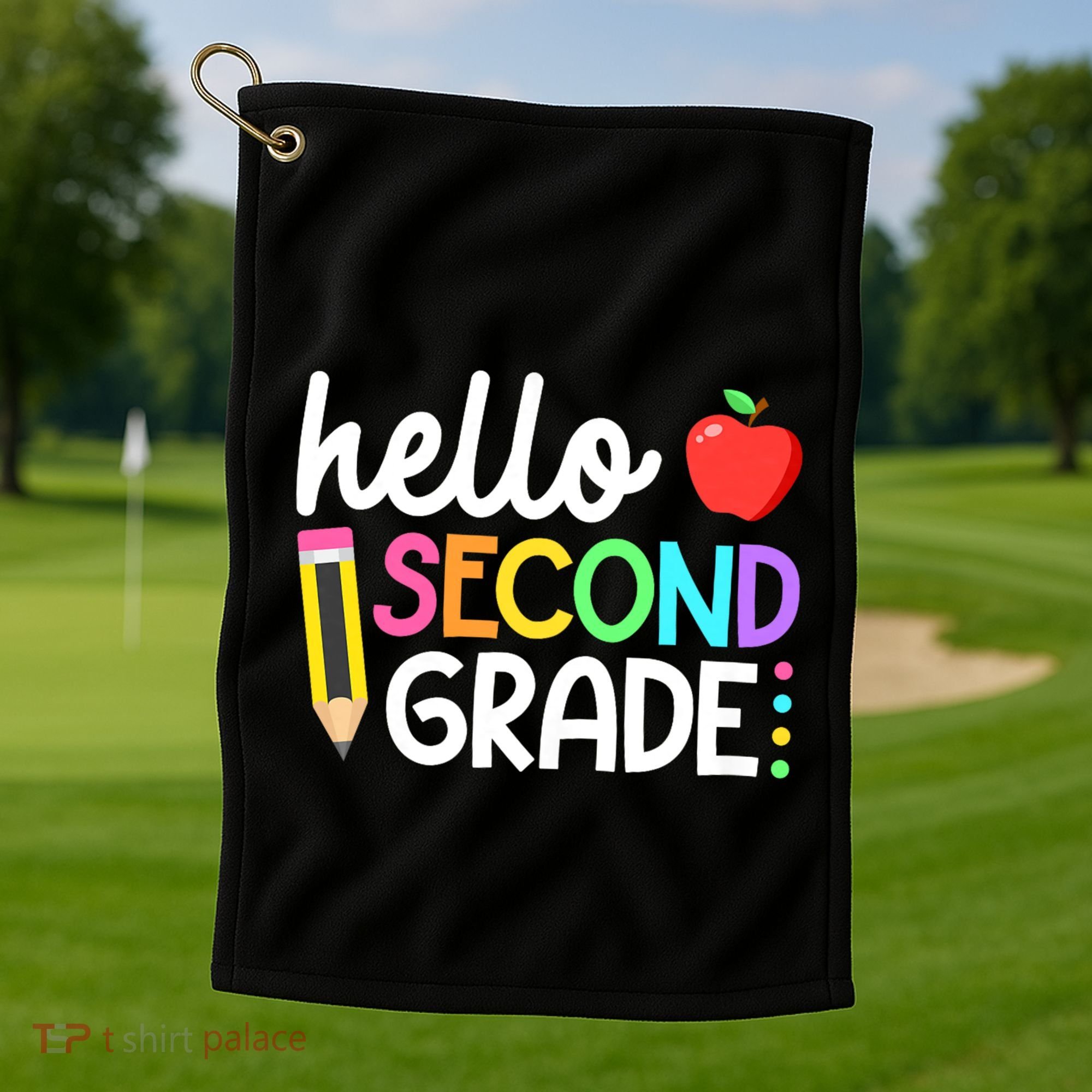 Hello Second Grade Team 2nd Grade Back To School Teacher Golf Towel