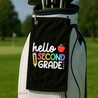 Hello Second Grade Team 2nd Grade Back To School Teacher Golf Towel thumb 2