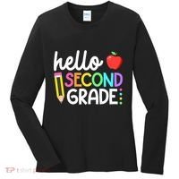 Hello Second Grade Team 2nd Grade Back To School Teacher Women's Long Sleeve Shirt thumb 0