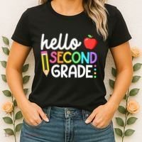 Hello Second Grade Team 2nd Grade Back To School Teacher Women's T-Shirt thumb 2