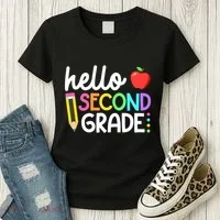 Hello Second Grade Team 2nd Grade Back To School Teacher Women's T-Shirt thumb 3
